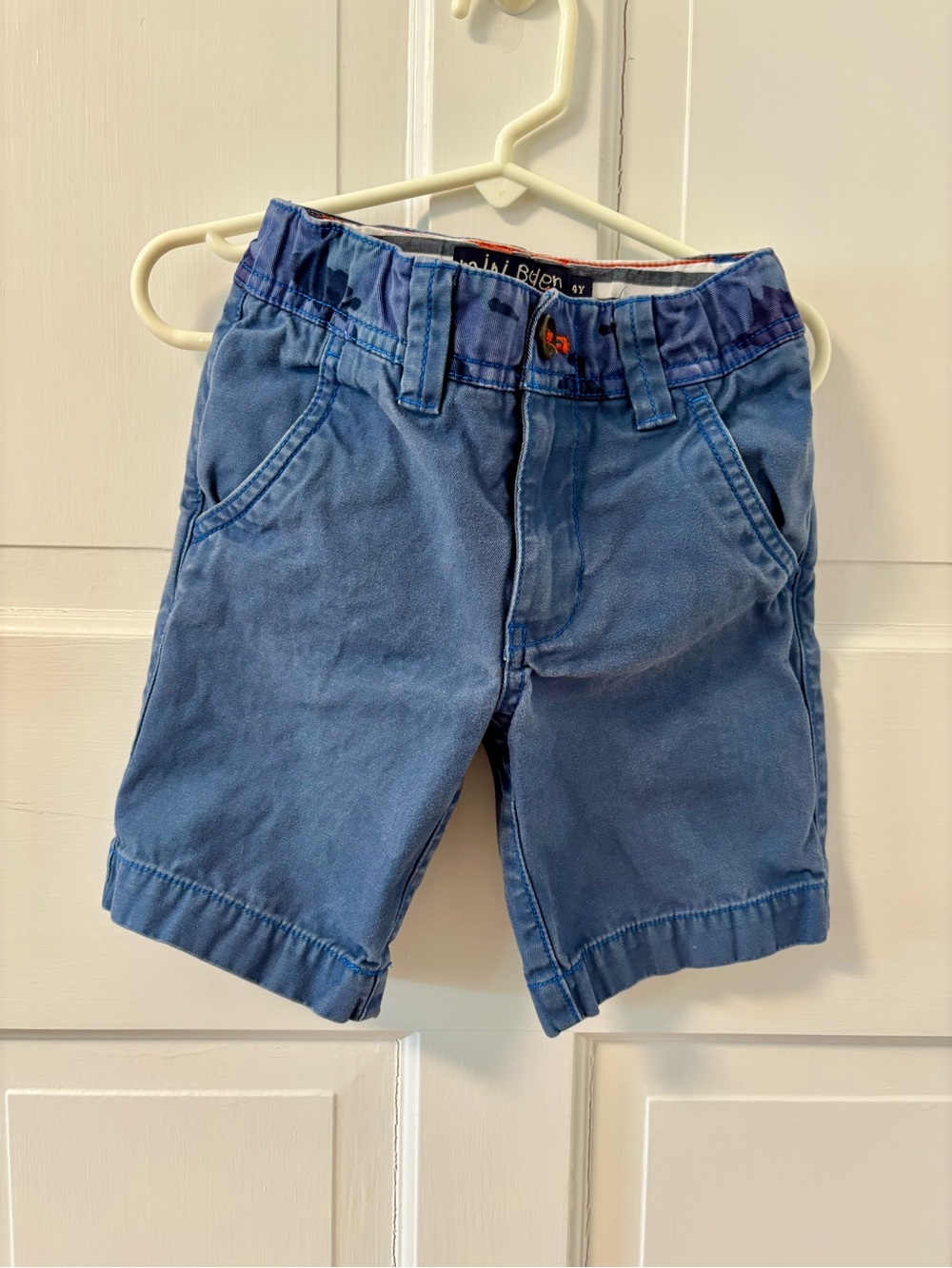 Mini Boden Blue Cotton-Blend Kids Shorts